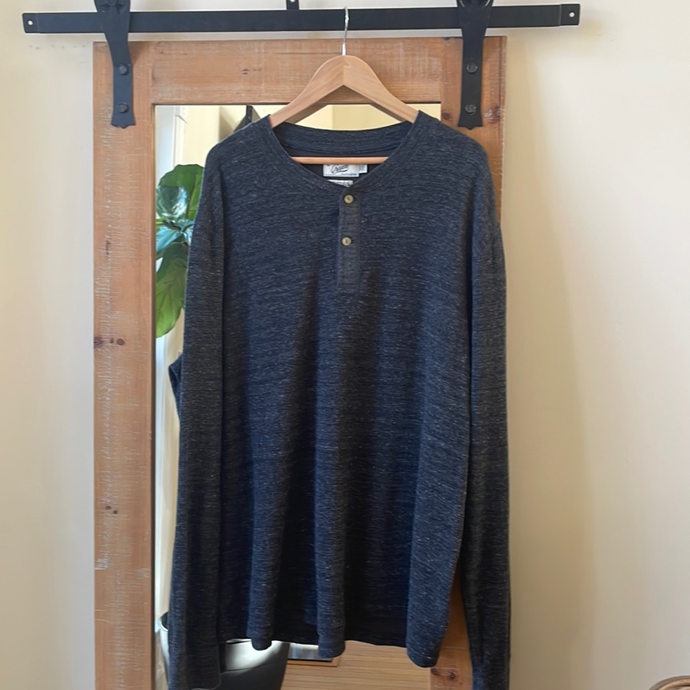 Grayers Clothiers Heathered Henley Size XXL
